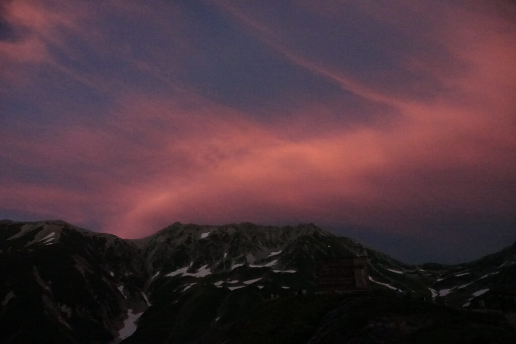 雷鳥荘からの夕焼け②